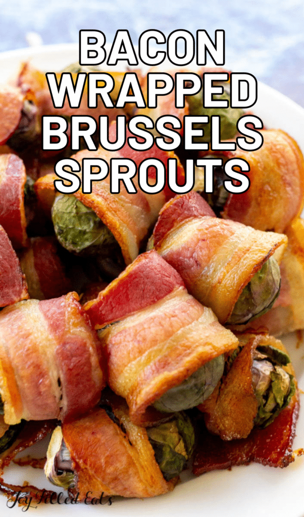 pinterest image for keto brussels sprouts