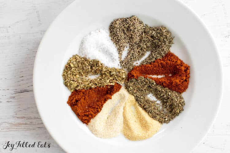 ingredients for spice mix on plate