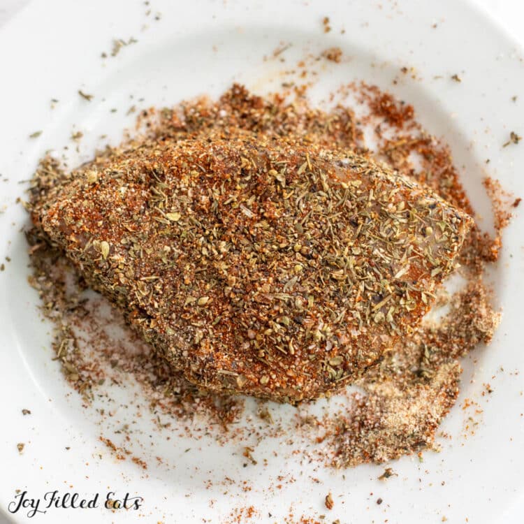 fish coated with dry rub
