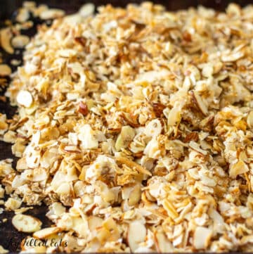 keto low carb granola recipe shown close up