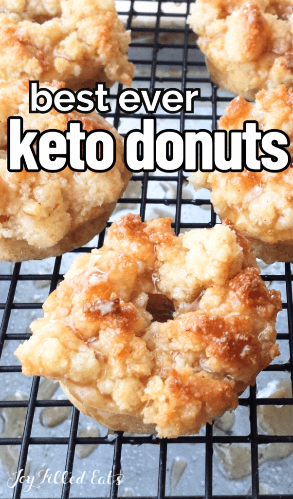 pinterest image for keto donut recipe