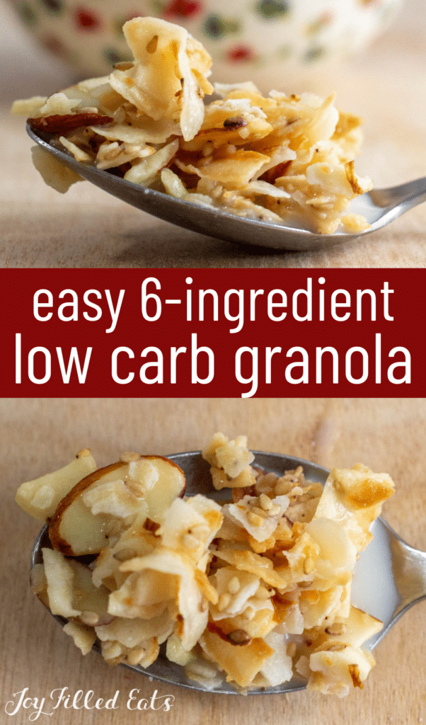 pinterest image for keto low carb granola recipe (1)