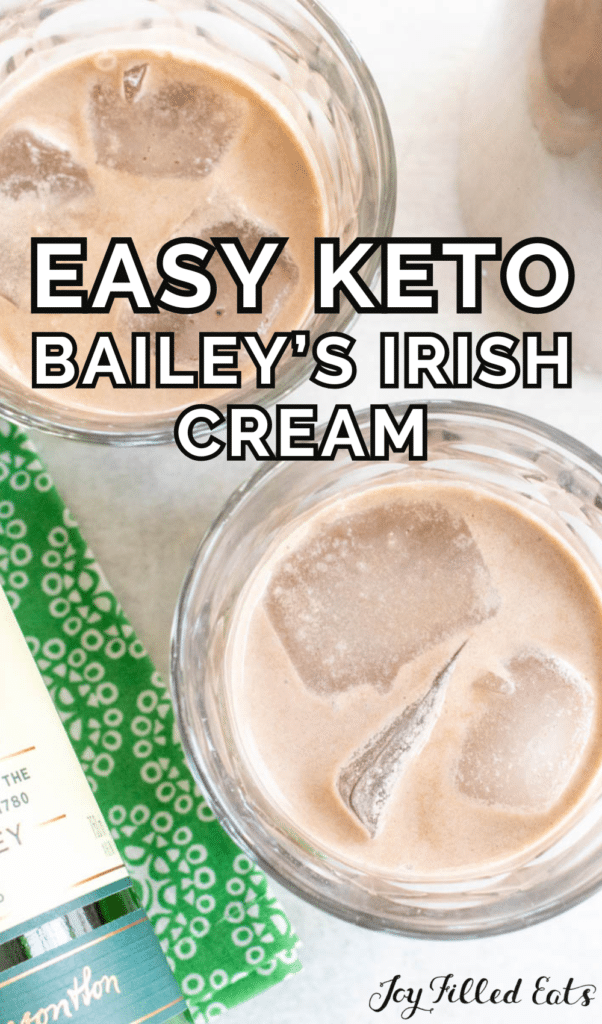 pinterest image for keto bailey's irish cream