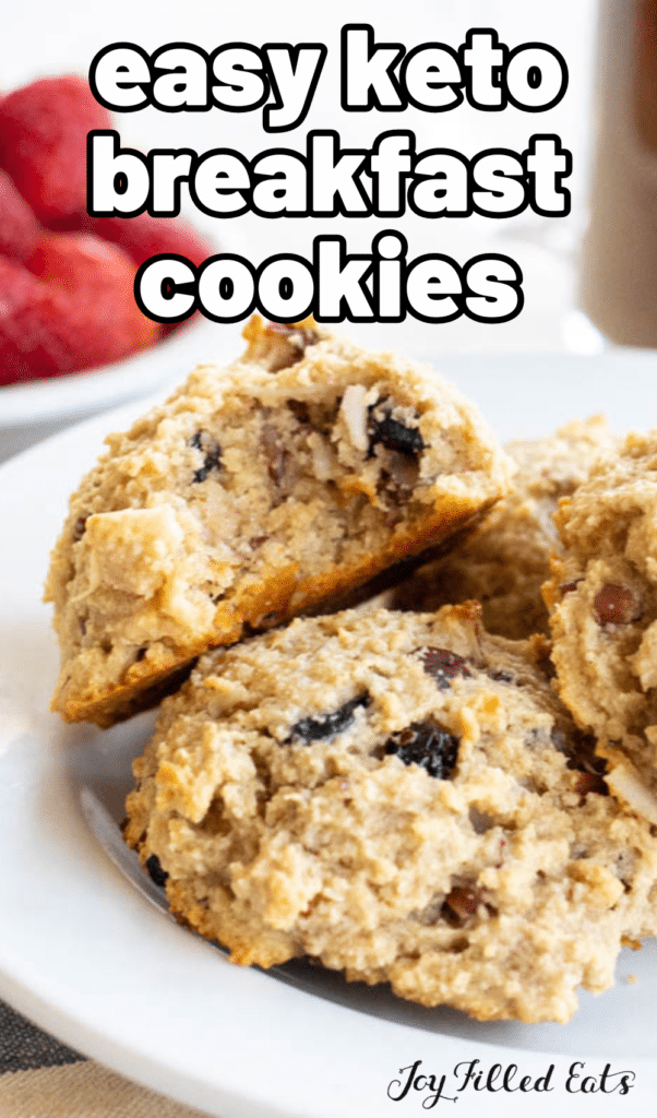 pinterest image for keto breakfast cookies