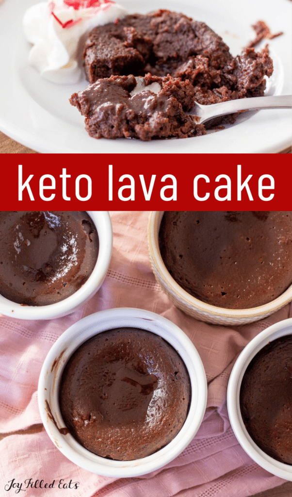 pinterest image for keto lava cake