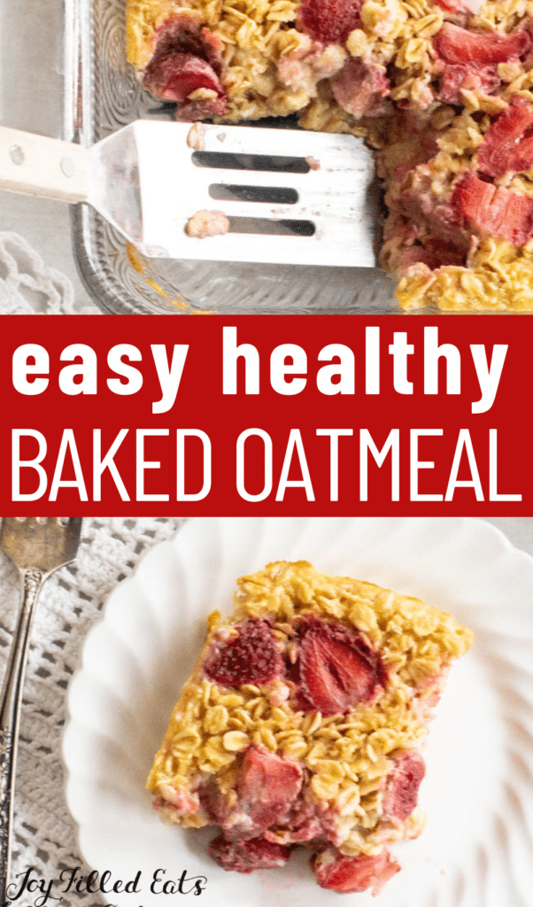pinterest image for healthy baked oatmeal
