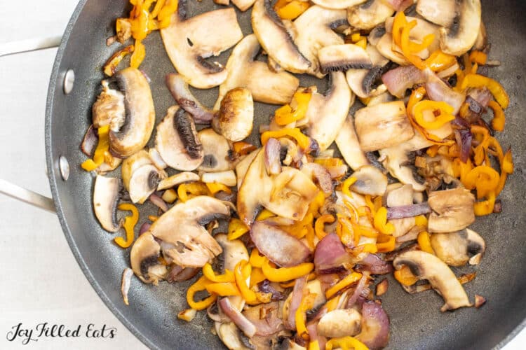 sauteed vegetables in skillet