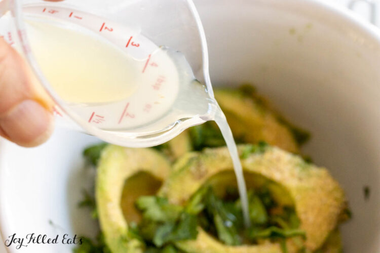 lime juice being added