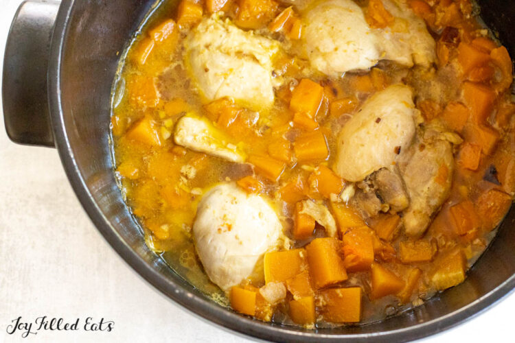 broth added to pot