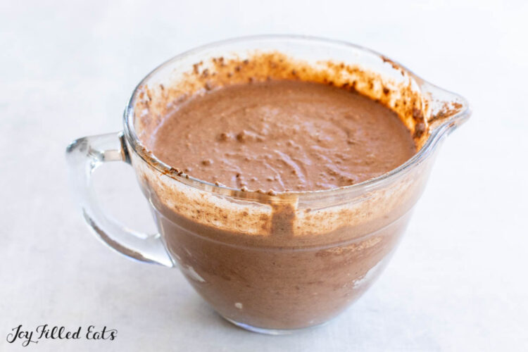chocolate mixture in large measuring bowl