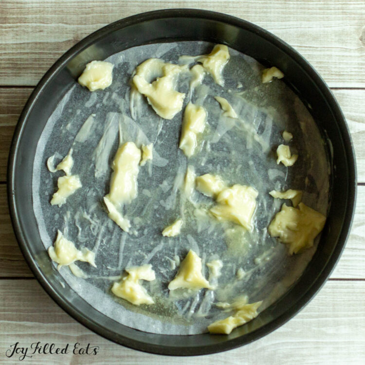butter spread in pan