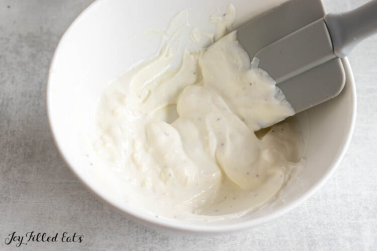 sauce mixture in bowl