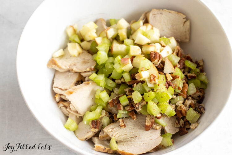 apples, pecans, and celery added