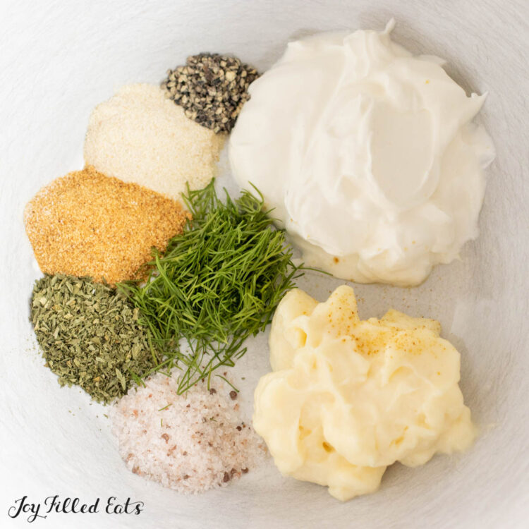 sauce ingredients in bowl