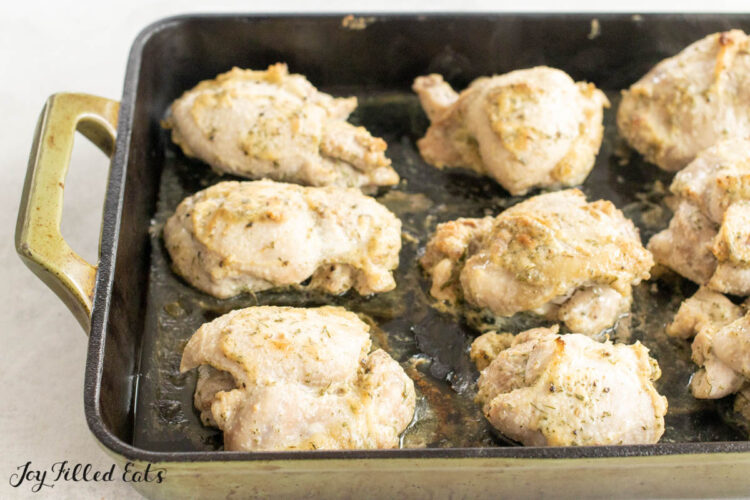 baked chicken in pan