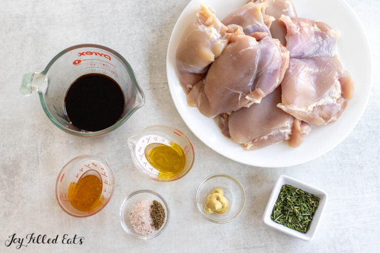 ingredients in bowls