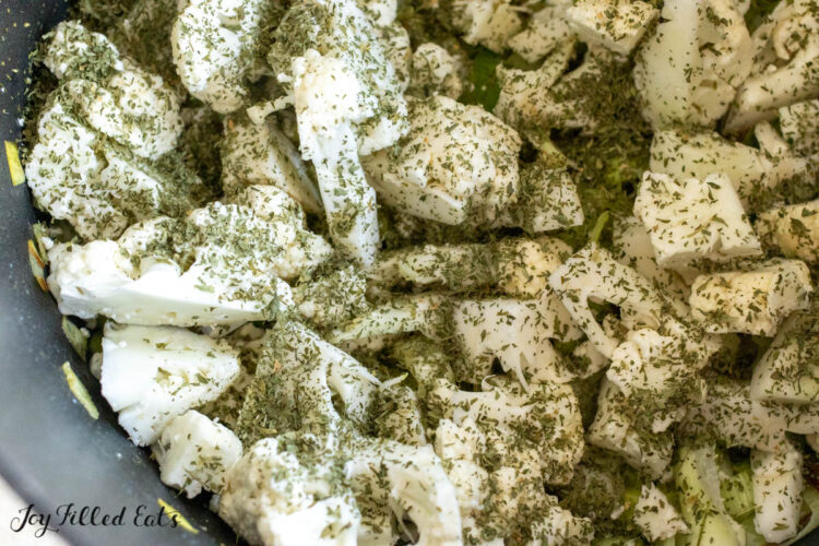 cauliflower and parsley added