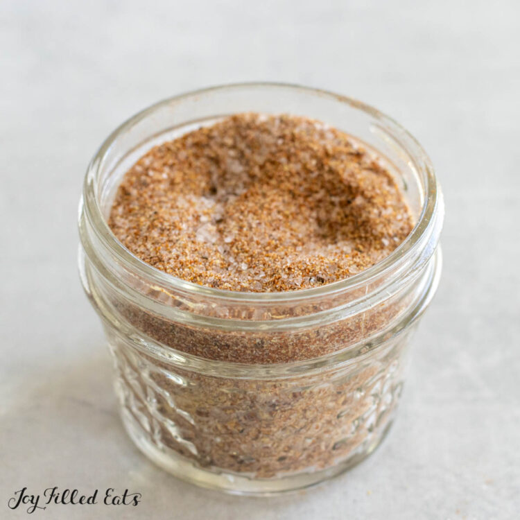 seasoning salt in small mason jar