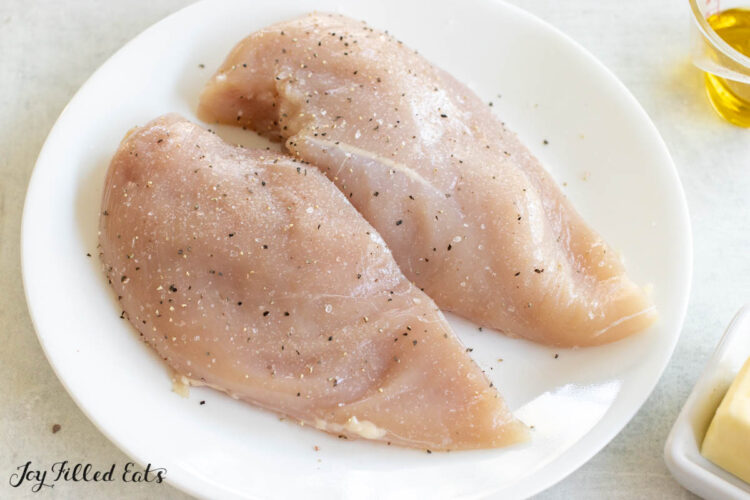 salt and pepper added to meat