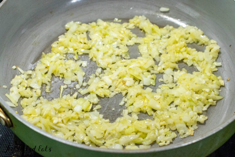cooked onions in skillet