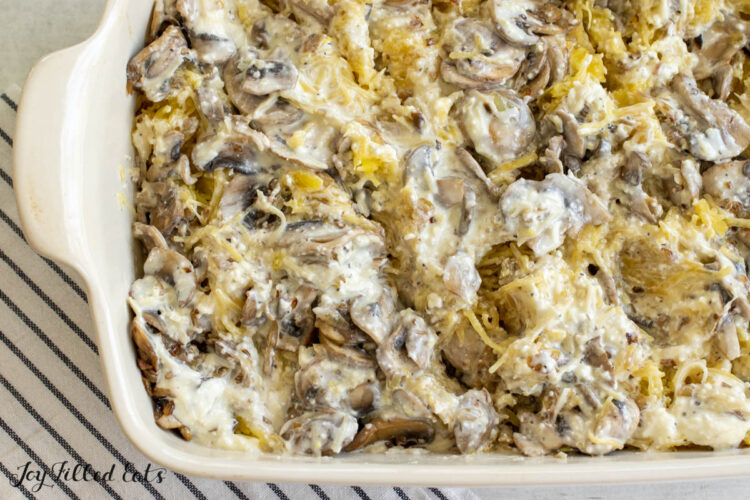 sauce added to casserole