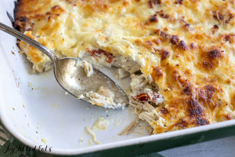 spoon in chicken casserole