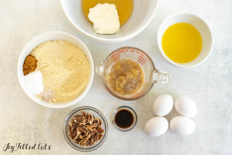 ingredients in bowls