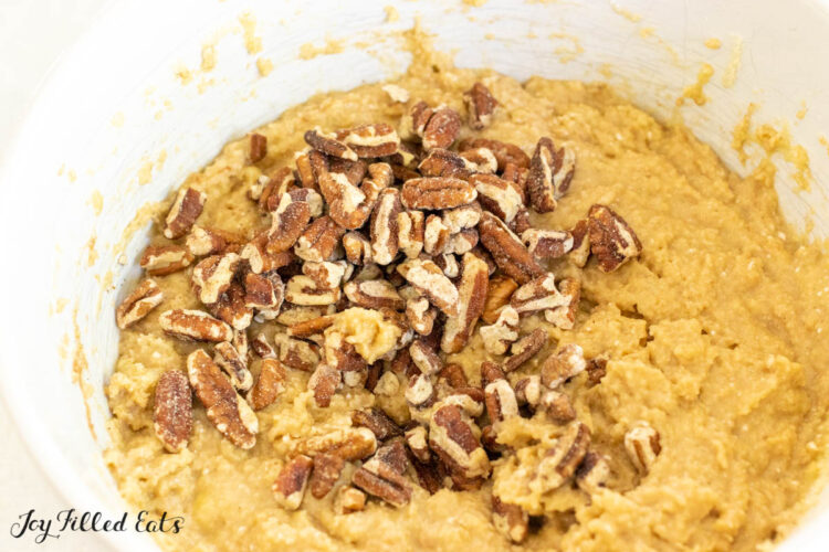 pecans added to batter