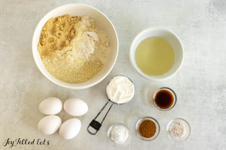 ingredients in bowls