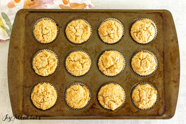 baked muffins in muffin tin