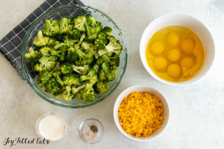 ingredients in bowls