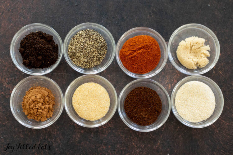 ingredients in small bowls