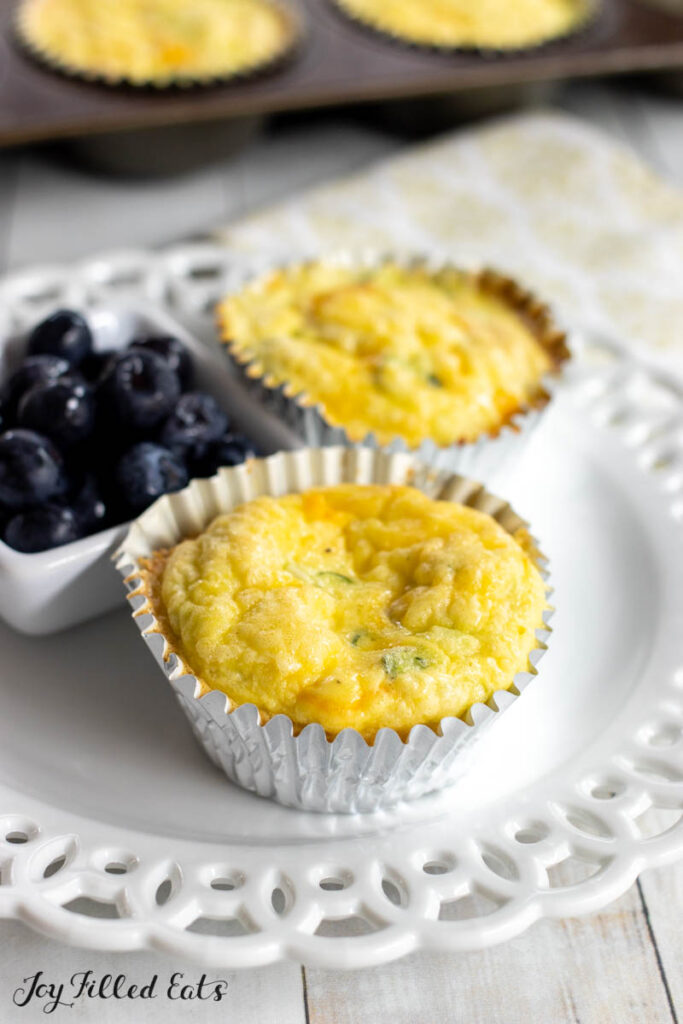 zucchini egg muffins on plate