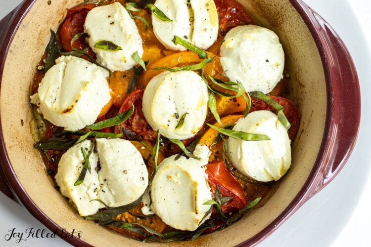 olive oil, basil, and black pepper added on top