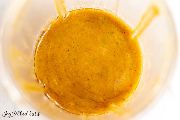 sauce in small blender
