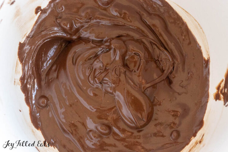 melted chocolate in bowl